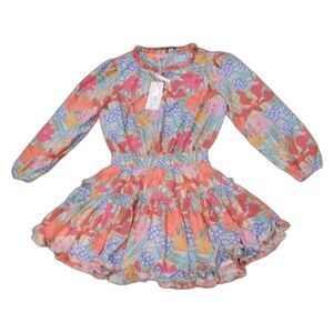 Sincerely Ours Dress Floral Long Sleeve Summer Colorful Women's Size Medium NWT